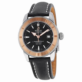 Breitling Superocean Heritage 42 Black Dial Black Leather Automatic Men's Watch U1732112-BA61BKLD