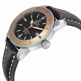 Breitling Superocean Heritage 42 Black Dial Black Leather Automatic Men's Watch U1732112-BA61BKLD