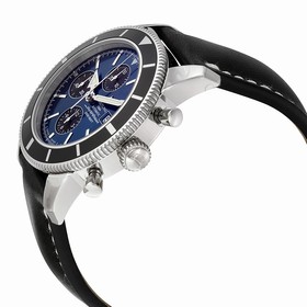 Breitling Superocean Heritage Chronograph Automatic Blue Dial Black Leather Men's Watch A1332024-C817BKLD