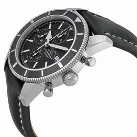 Breitling Superocean Heritage Chronograph Black Dial Black Leather Men's Watch A1332024-B908BKLT