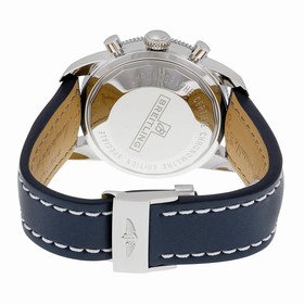 Breitling Superocean Heritage Automatic Chronograph Silver Dial Blue Leather Men's Watch A1332016-G698BLLD