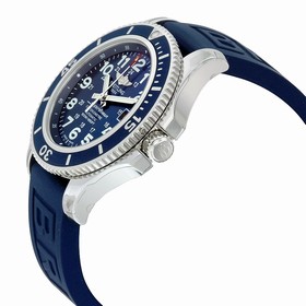 Breitling Superocean II 42 Automatic Blue Dial Blue Rubber Strap Men's Watch A17365D1-C915BLPT3
