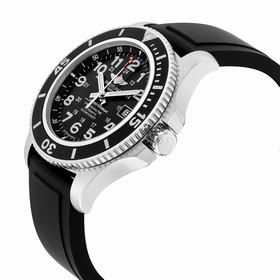 Breitling Superocean II 44 Automatic Black Dial Black Rubber Men's Watch A17392D7-BD68BKPT