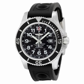 Breitling Superocean II 44 Automatic Volcano Black Dial Black Rubber Men's Watch A17392D7/BD68