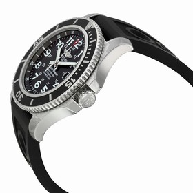 Breitling Superocean II 44 Automatic Volcano Black Dial Black Rubber Men's Watch A17392D7/BD68