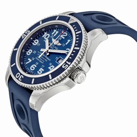 Breitling Superocean II 42 Automatic Blue Dial Blue Rubber Men's Watch A17365D1-C915