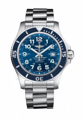 Breitling Superocean II 44 Gun Blue Dial Stainless Steel Automatic Men's Watch A17392D8/C910