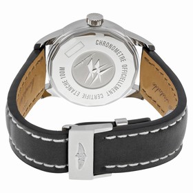 Breitling Transocean 38 Black Dial Black Leather Watch A1631012-BD15BKLD