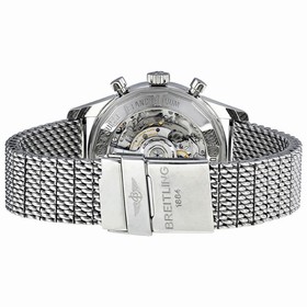 Breitling Transocean Black Chronograph Dial Stainless Steel Men's Watch AB015212-BA99SS