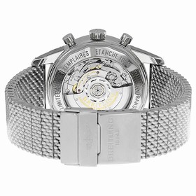 Breitling Transocean Black Dial Stainless Steel Men's Watch AB045112-BC67SS
