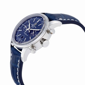 Breitling Transocean Chronograph Automatic Blue Dial Blue Leather Men's Watch A4131012-C862BLCD