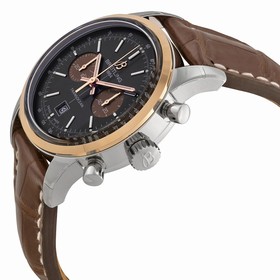 Breitling Transocean Chrono 38 Black Dial Brown leather Unisex Watch U4131012-Q600BRCT