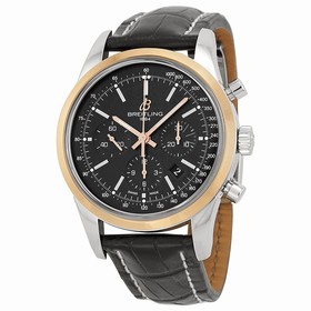 Breitling Transocean Chronograph Black Dial Crocodile Men's Watch UB015212-BC74BKCD