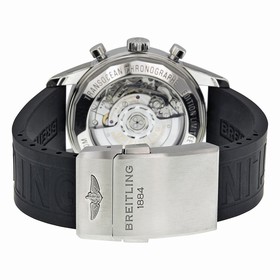 Breitling Transocean Chronograph GMT Black Dial Black Rubber Men's Watch AB045112-BC67BKPD3