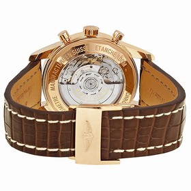 Breitling Transocean Chronograph Silver Dial 18kt Rose Gold Men's Watch RB015212-G738BRCD