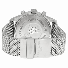Breitling Transocean Chronograph Unitime Black Dial Steel Men's Watch AB0510U6-BC26SS.