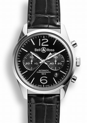 Bell & Ross BR 126 Officer Black Chronograph (BRG126BLSTSCR)