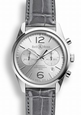 Bell & Ross BR 126 Officer Silver Chronograph (BRG126WHSTSCR)