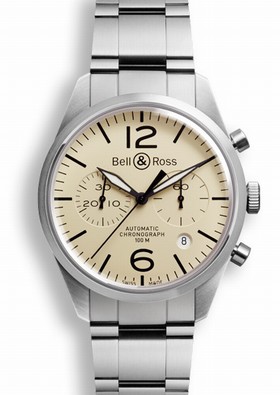 Bell & Ross BR 126 Original Beige Chronograph (BRV126BEISTSST)