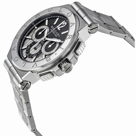 Bvlgari Diagono Black Chronograph Stainless Steel Men's Watch DG42BSSDCH