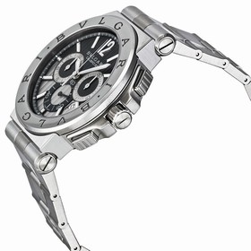 Bvlgari Diagono Chronograph Automatic Black and Silver Dial Men's Watch 101880