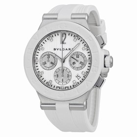 Bvlgari Diagono Chronograph White Rubber Men's Watch 101801