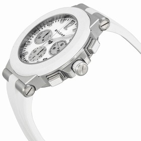 Bvlgari Diagono Chronograph White Rubber Men's Watch 101801