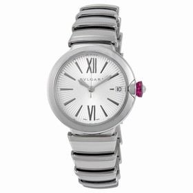 Bvlgari LVCEA Silver Opaline Dial Stainless Steel Ladies Watch 102219