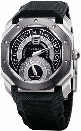 Bvlgari Octo Retrogradi Black Lacquered Dial Men's Watch 101831