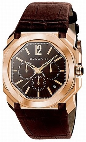 Bvlgari Octo Velocissimo Brown Dial Chronograph Men's Watch 102259