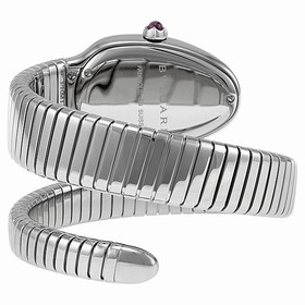 Bvlgari Serpenti Diamond Silver Dial Stainless Steel Ladies Watch SP35C6SDS.1T