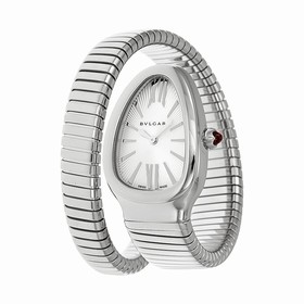 Bvlgari Serpenti Silver Opaline Dial Ladies Watch 101828