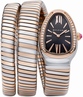 Bvlgari Serpenti Tubogas Black Opaline Dial Quartz Ladies Watch 102099