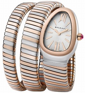 Bvlgari Serpenti Tubogas Silver Opaline Dial Quartz Ladies Watch 102236