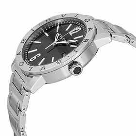 Bvlgari-Bvlgari Automatic Black Dial Stainless Steel Men's Watch 101868