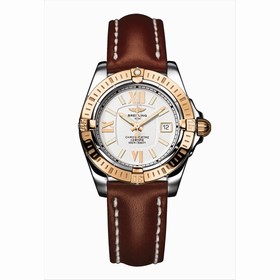 Breitling Cockpit Lady Gold Bezel / Silver / Calf (C7135612.G650)