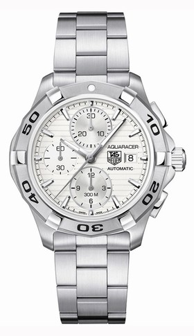 TAG Heuer Aquaracer Calibre 16 Chronograph Silver Bracelet (CAP2111B.A0833)