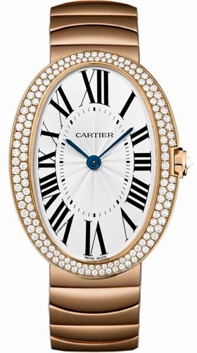 Cartier Baignoire Silver Dial 18kt Rose Gold Unisex Watch WB520003