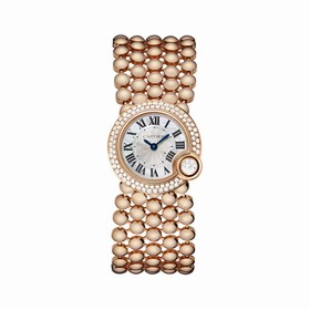 Cartier Ballon Blanc Mother of Pearl Dial 18kt Pink Gold Diamond Ladies Watch WE902057