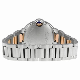 Cartier Ballon Bleu Automatic Diamond Rose Gold and Stainless Steel Ladies Watch WE902044