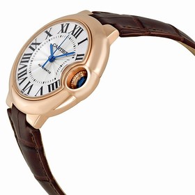 Cartier Ballon Bleu de Cartier Pink Gold Brown Leather Watch W6920069