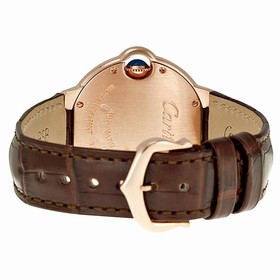 Cartier Ballon Bleu de Cartier Pink Gold Brown Leather Watch W6920069