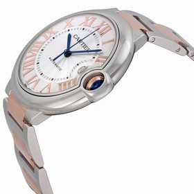 Cartier Ballon Bleu De Cartier Silver Dial Stainless Steel and 18kt Pink Gold Watch W6920095