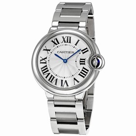 Cartier Ballon Bleu de Cartier Silver Guilloche Stainless Steel Unisex Dial W69011Z4