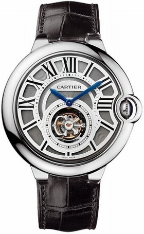 Cartier Ballon Bleu Flying Tourbillon XL 18 kt White Gold Men's Watch W6920021
