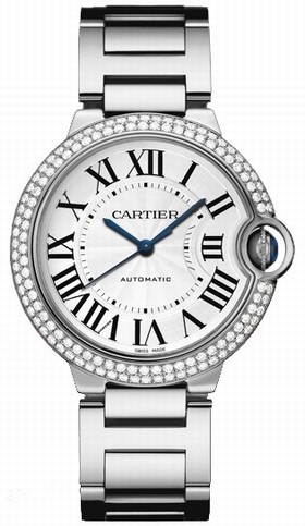 Cartier Ballon Bleu Medium 18k White Gold Watch WE9006Z3