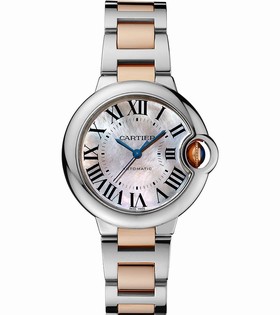Cartier Ballon Bleu Mother of Pearl Automatic Ladies Watch W6920098