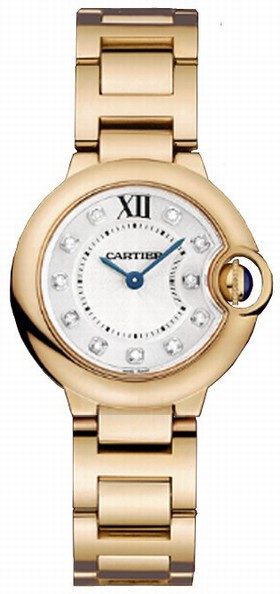 Cartier Ballon Bleu Silver Dial 18k Rose Gold Ladies Watch WE902025