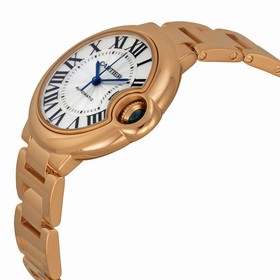 Cartier Ballon Bleu Silver Dial 18kt Rose Gold Ladies Watch W6920096
