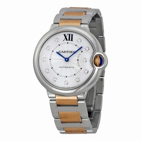 Cartier Ballon Bleu Silver Dial Steel and 18k Rose Gold Unisex Watch WE902031